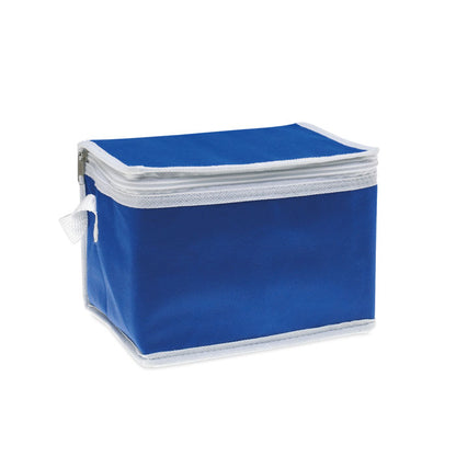 Nevera bolsa portátil azul y blanca