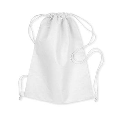Mochila de cuerdas de non woven blanca