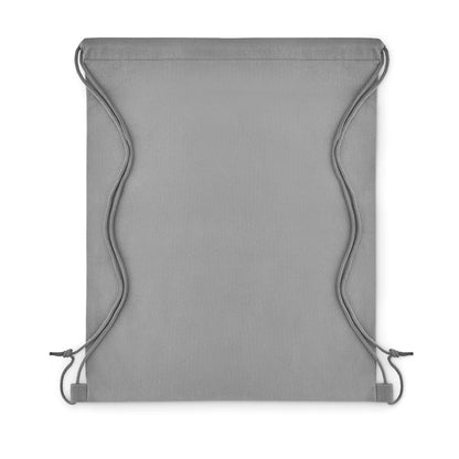 Bolsa con cierre de cuerdas de non woven gris