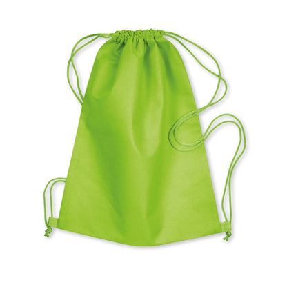 Mochila de cuerdas de non woven verde lima