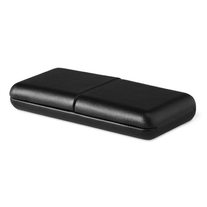 Estuche negro para bolígrafo y roller