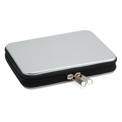 Estuche de aluminio con cremallera con herramientas