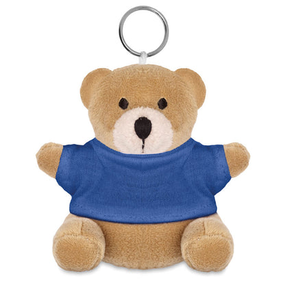 Llavero osito de peluche con camiseta azul