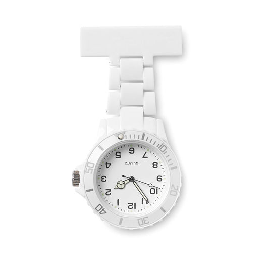 Reloj de enfermera blanco