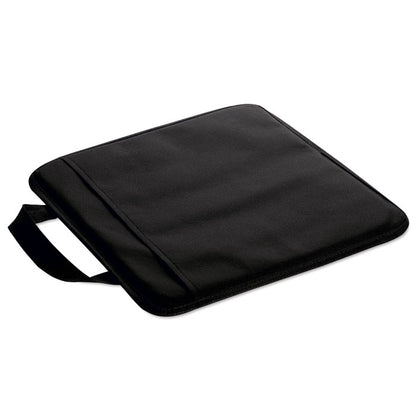 Asiento de TNT cuadrado con bolsillo y asa negro
