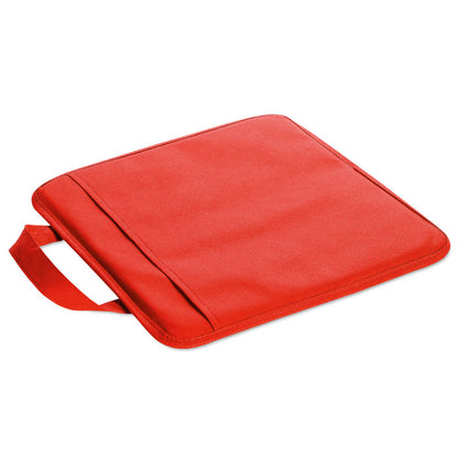 Asiento de TNT cuadrado con bolsillo y asa rojo