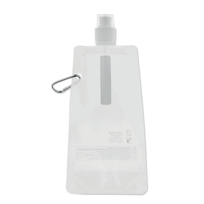 Botella de plástico plegable blanca