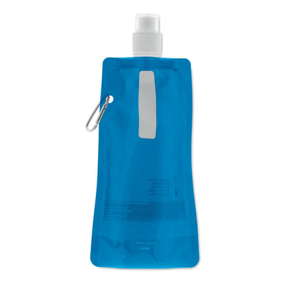 Botella azul de plástico plegable