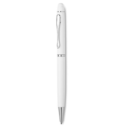 Boli blanco de aluminio con clip plateado