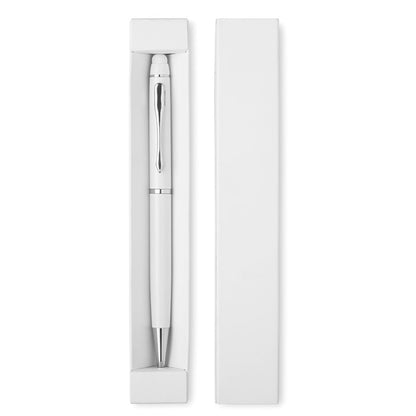 Boli con estuche de cartón abierto blanco