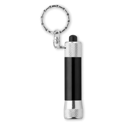 Llavero minilinterna de aluminio negro