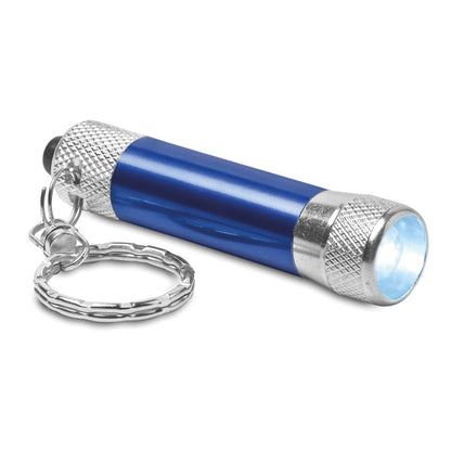 Llavero minilinterna de aluminio azul