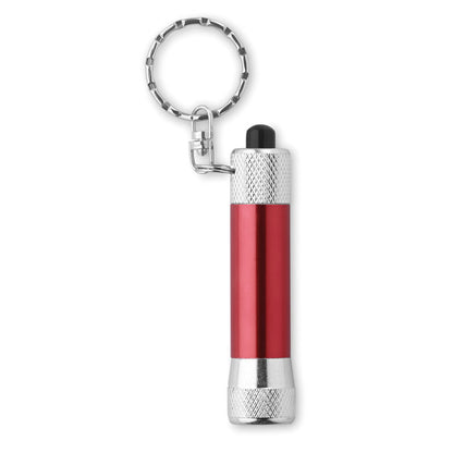 Llavero minilinterna de aluminio rojo