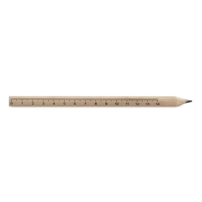 Lapicero de madera con regla de 14 cm