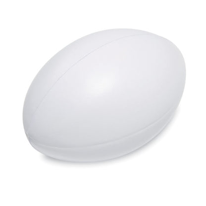Anti estres en forma de balón de rubgy blanco