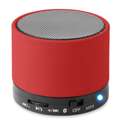 Altavoz cilindrico rojo inalámbrico