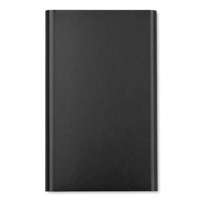 Batería externa negra de aluminio