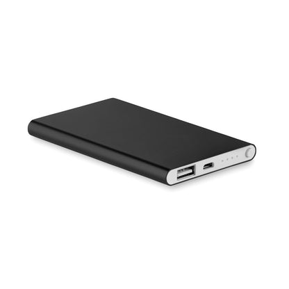 Powerbank rectangular de aluminio negro