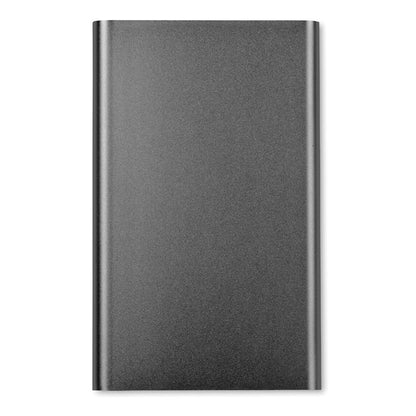 Batería externa gris oscuro de aluminio