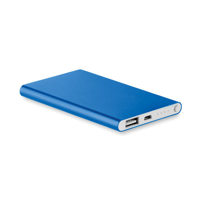 Powerbank rectangular de aluminio gris oscuro
