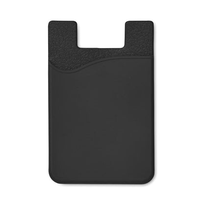 Tarjetero de silicona negra 