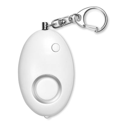 llavero Mini alarma personal compacta en ABS color blanco