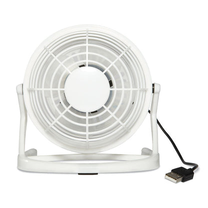 Ventilador de mesa blanco con cable USB