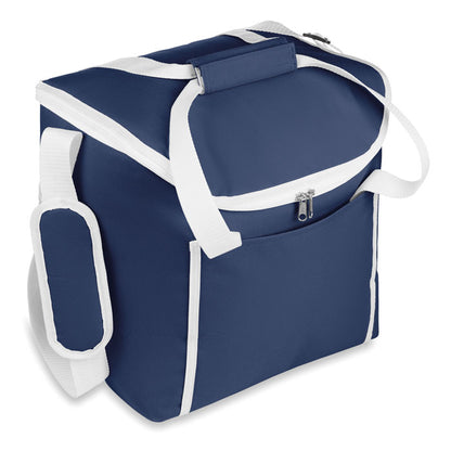 Bolsa nevera marino con asas y contraste blanco