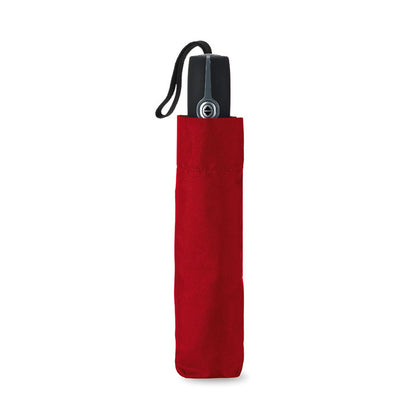Paraguas rojo automático plegable abierto