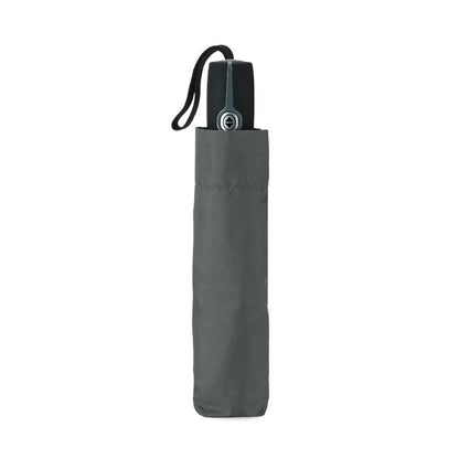 Paraguas gris automático plegable abierto