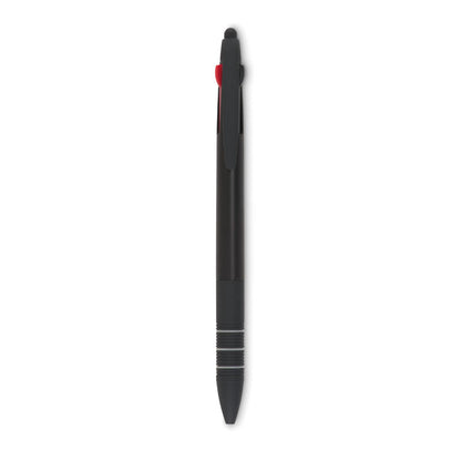 Bolígrafo negro con 3 tintas de colores
