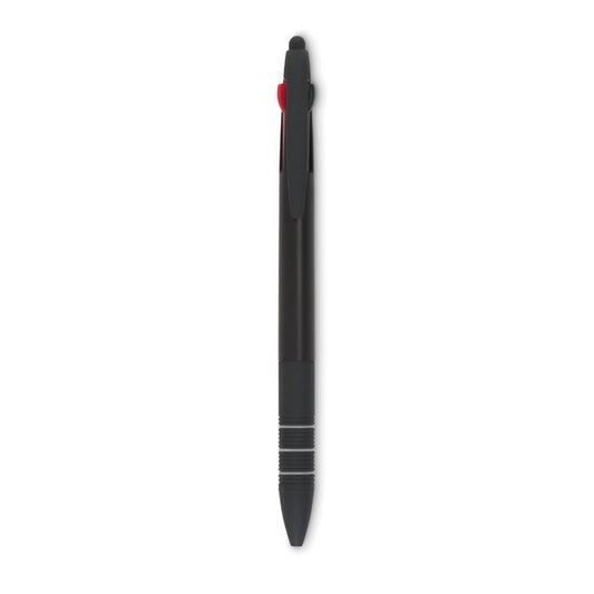 Bolígrafo negro con 3 tintas de colores