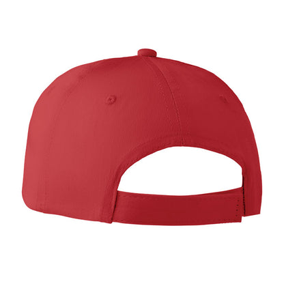 Gorra de algodón beisbol roja de lado