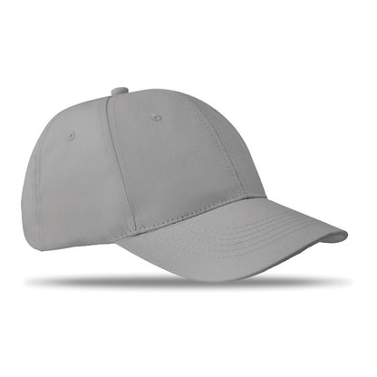 Vista lateral de gorra de beisbol blanca