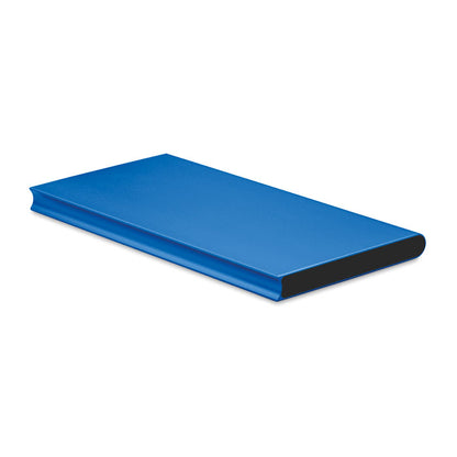Batería externa de aluminio azul de diseño plano