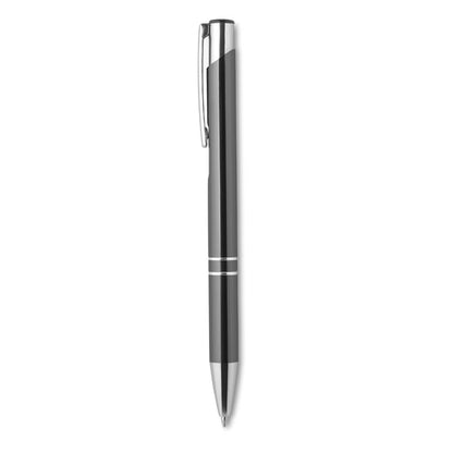 Bolígrafo de aluminio con pulsador gris