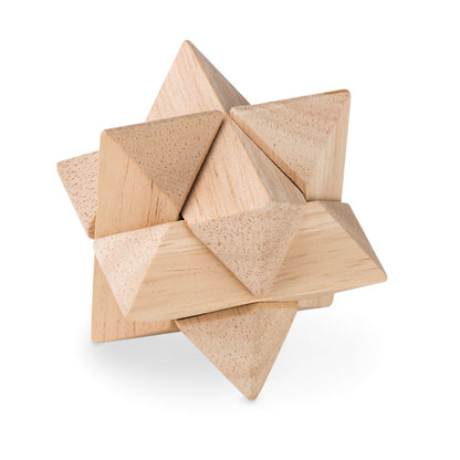 Puzzle 3D de madera en forma de estrella