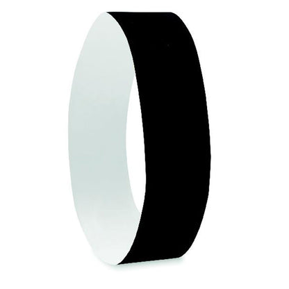 Pulsera negra cerrada de Tyvek