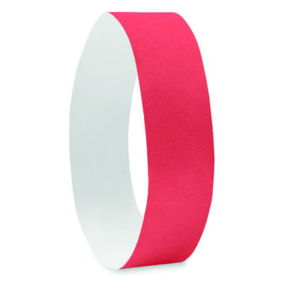 Pulsera fucsia cerrada de Tyvek