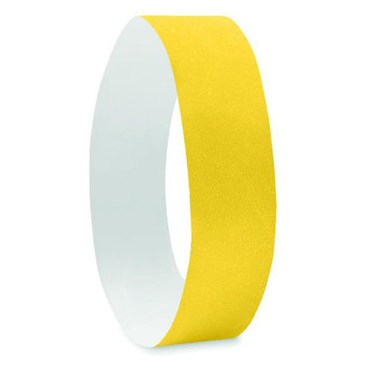 Pulsera amarilla cerrada de Tyvek