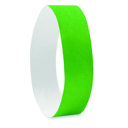 Pulsera verde flúor cerrada de Tyvek