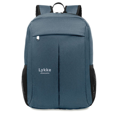 Mochila azul para portátil personalizada a un color