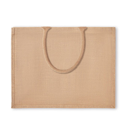 Bolsa de la compra de yute con asas cortas