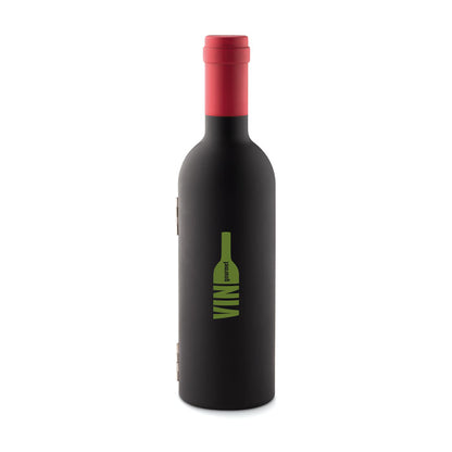 Caja con forma de botella de vino con impresión