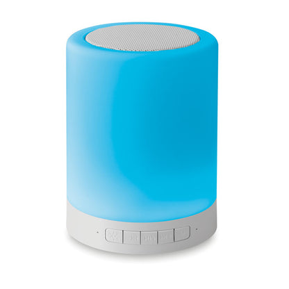 Altavoz con luz led azul