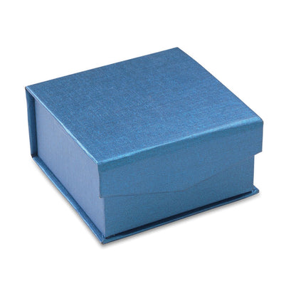 caja azul cerrada de regalo