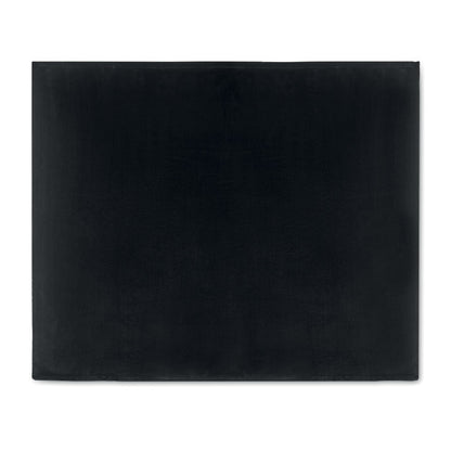 Manta negra rectangular estirada