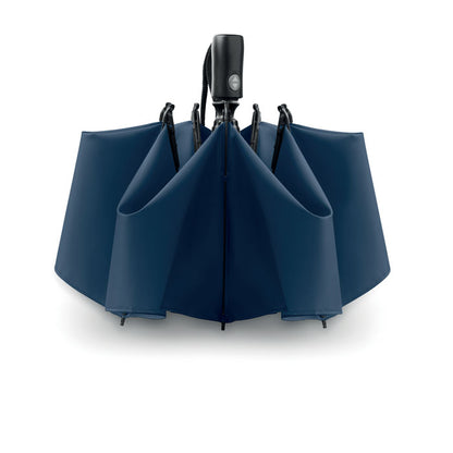 Paraguas gris plegable abierto