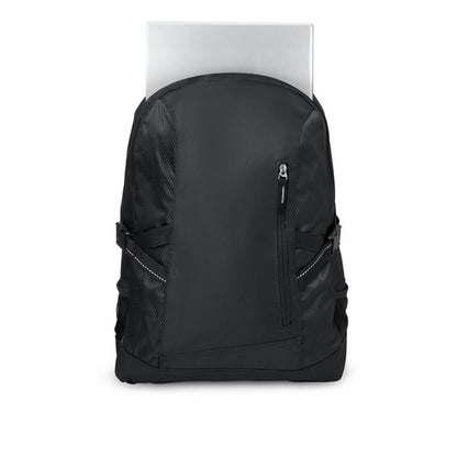 Mochila de negocios color negro con compartimento principal para ordenador portátil