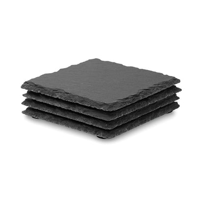 Posavasos de pizarra negra